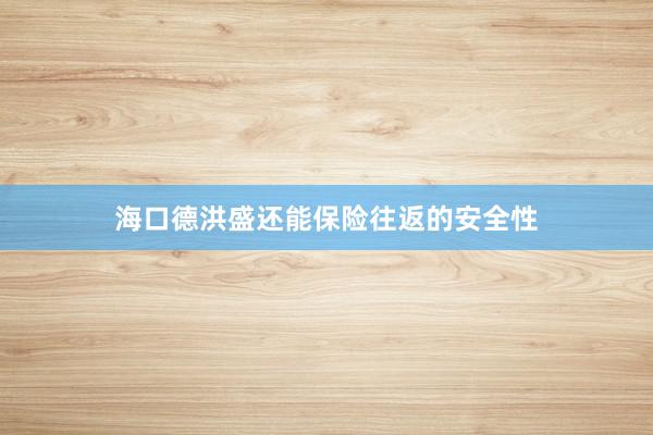 海口德洪盛还能保险往返的安全性
