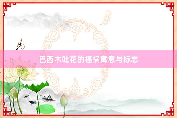 巴西木吐花的福祸寓意与标志